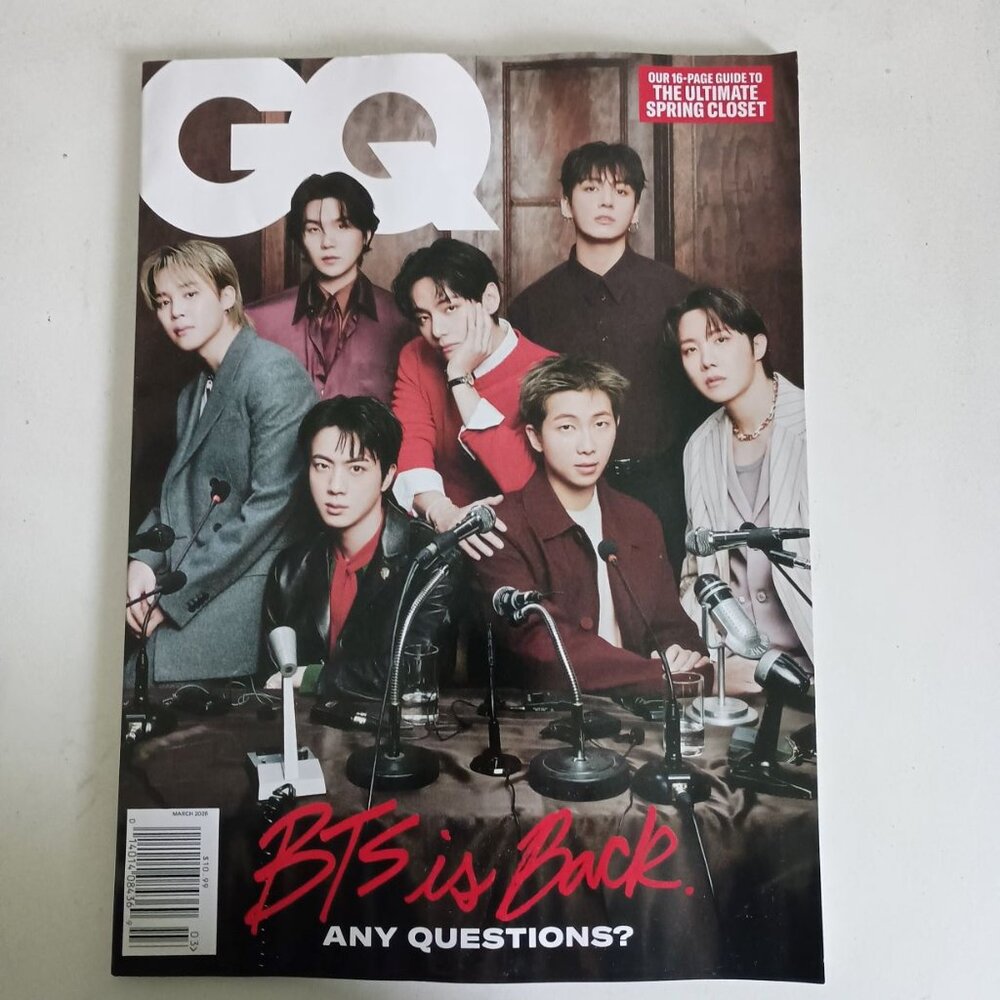 GQ Gentlemen’s Quarterly magazine March 2026 featuring BTS